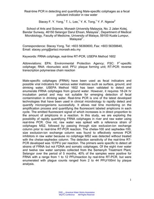 AWWA WQTC62450