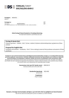 DANSK DSF/ISO/DIS 8549-2