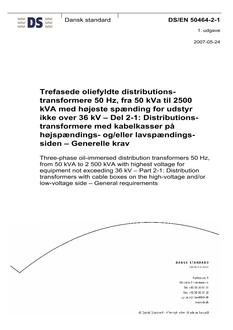DANSK DS/EN 50464-2-1