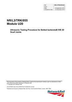 NR NR/L3/TRK/055/U20 ISSUE 1