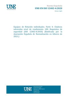 AENOR UNE-EN ISO 12402-4