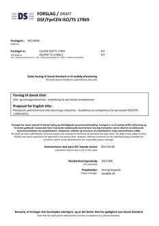 DANSK DSF/FPRCEN ISO/TS 17969