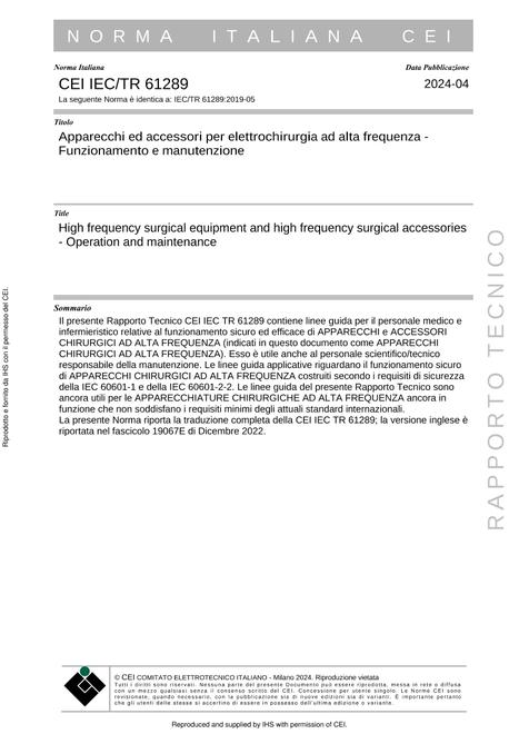 CEI IEC/TR 61289