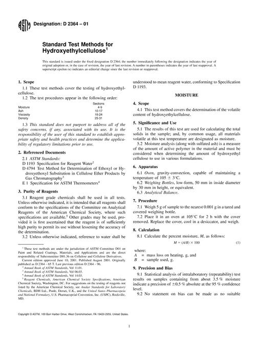 ASTM D2364-01