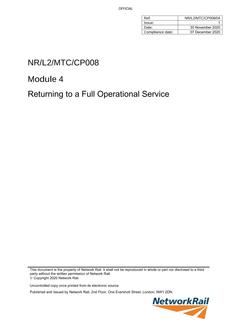 NR NR/L2/MTC/CP008/04 ISSUE 1