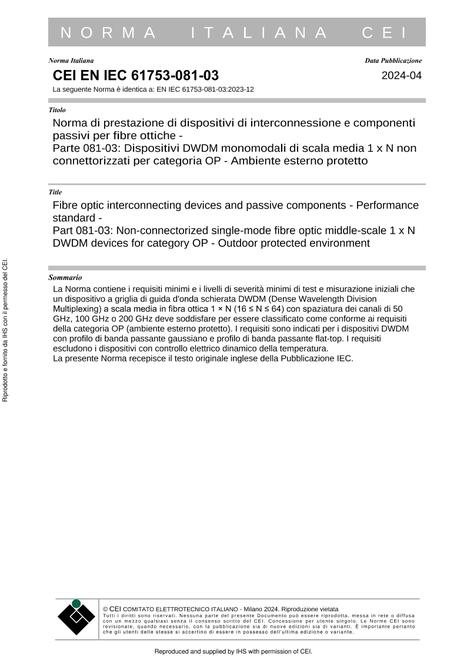CEI EN IEC 61753-081-03