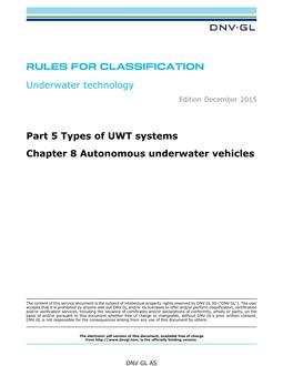 DNV DNVGL-RU-UWT PART 5 CHAPTER 8