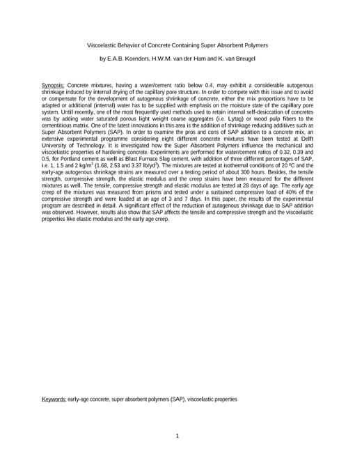 Frontiers in the Use of Polymers in Concrete