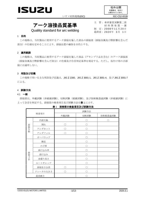 ISUZU ISC-C52-001B