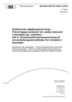 DANSK DS/CEN ISO/TS 14907-2