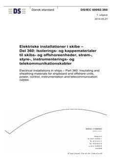 DANSK DS/IEC 60092-360