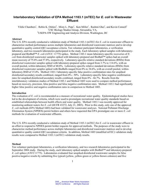 AWWA WQTC62457