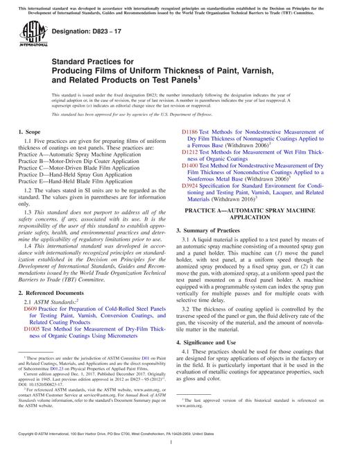 ASTM D823-17