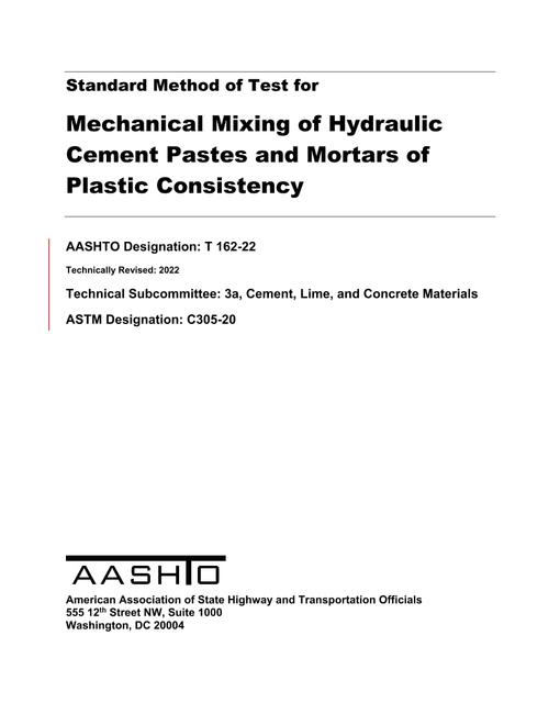AASHTO T 162-22