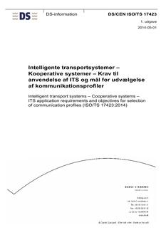 DANSK DS/CEN ISO/TS 17423