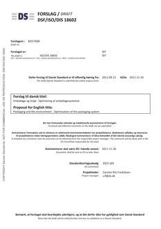 DANSK DSF/ISO/DIS 18602