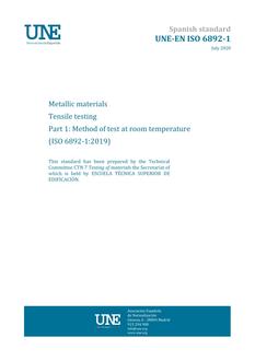AENOR UNE-EN ISO 6892-1