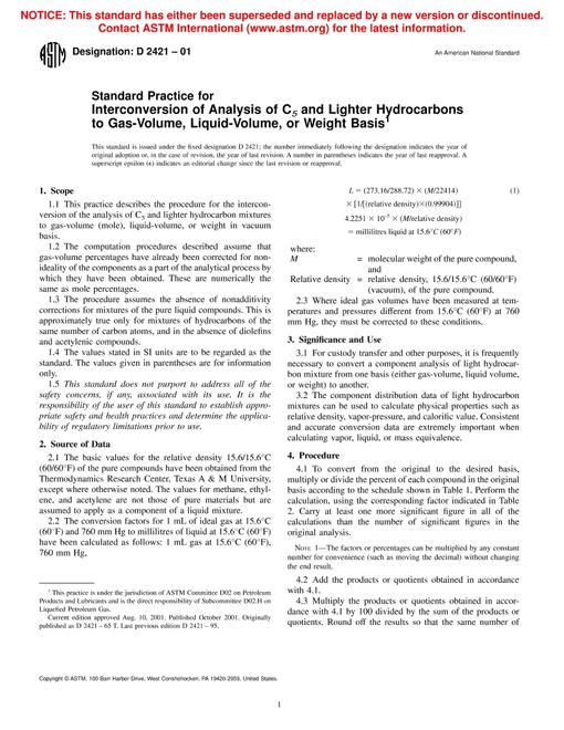 ASTM D2421-01