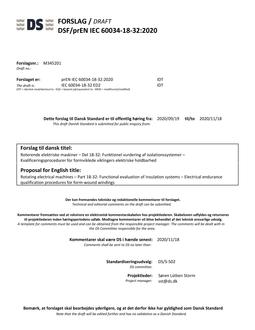 DANSK DSF/PREN IEC 60034-18-32