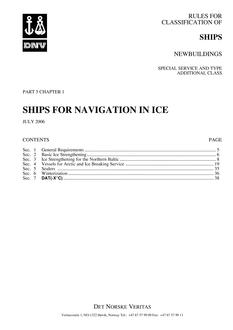 DNV DNV-RU-SHIPS PART 5 CHAPTER 1