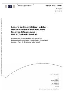 DANSK DS/EN ISO 11990-1