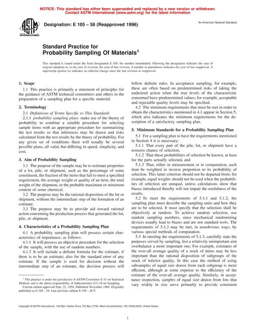 ASTM E105-58(1996)