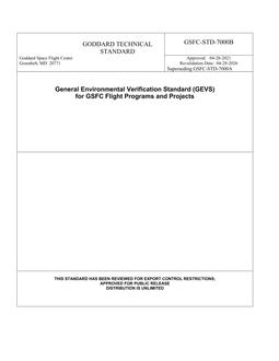 NASA GSFC-STD-7000 Rev. B