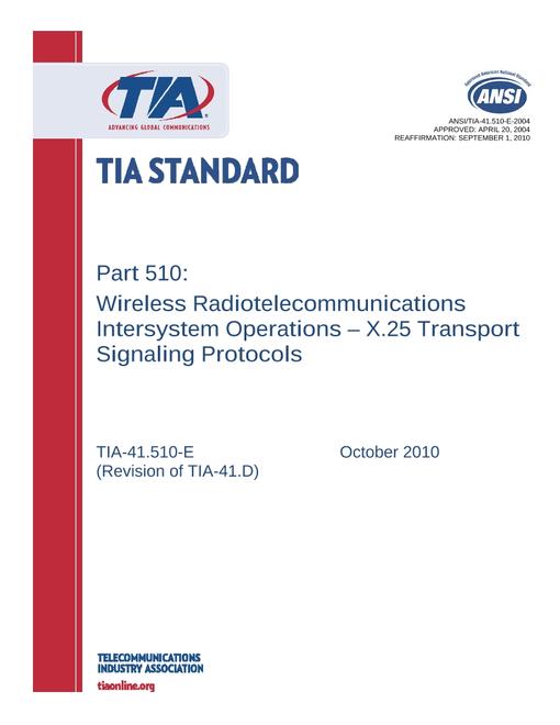 TIA ANSI/TIA-41.510-E