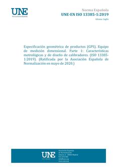 AENOR UNE-EN ISO 13385-1