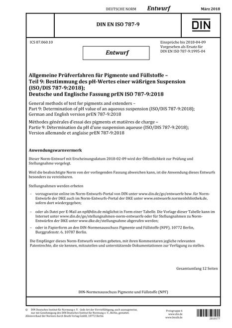 DIN EN ISO 787-9 - DRAFT