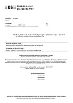 DANSK DSF/ISO/DIS 4497