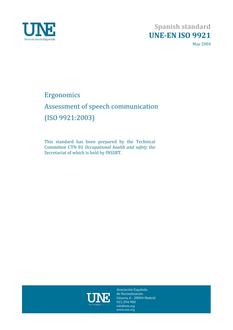 AENOR UNE-EN ISO 9921