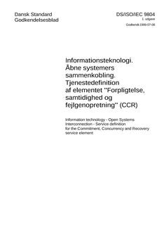 DANSK DS/ISO/IEC 9804