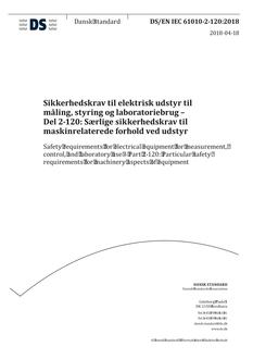 DANSK DS/EN IEC 61010-2-120