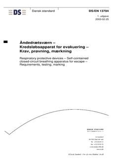 DANSK DS/EN 13794