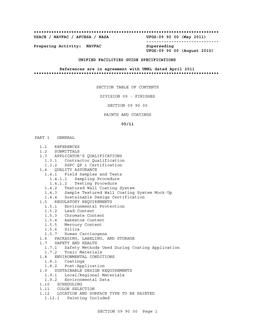 NAVY UFGS-09 90 00