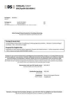 DANSK DSF/FPREN ISO 8504-1