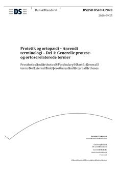 DANSK DS/ISO 8549-1