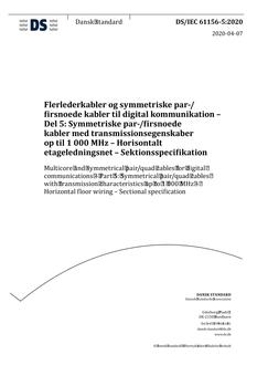 DANSK DS/IEC 61156-5
