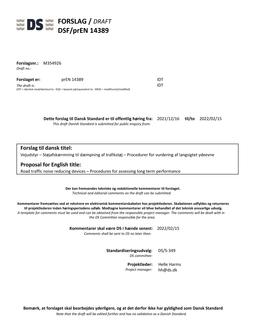 DANSK DSF/PREN 14389