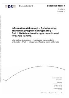 DANSK DS/ISO/IEC 10967-1