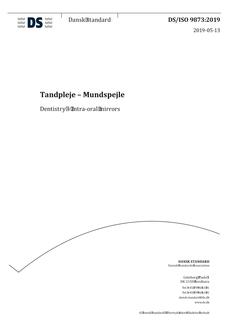 DANSK DS/ISO 9873