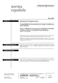 AENOR UNE-EN ISO 11114-4