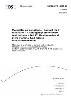 DANSK DS/CEN/TS 13130-27