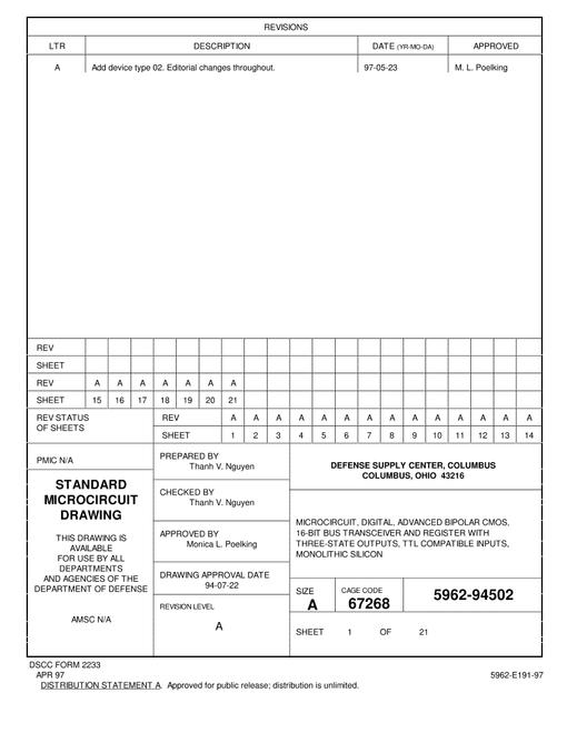 MIL DESC 5962-94502A