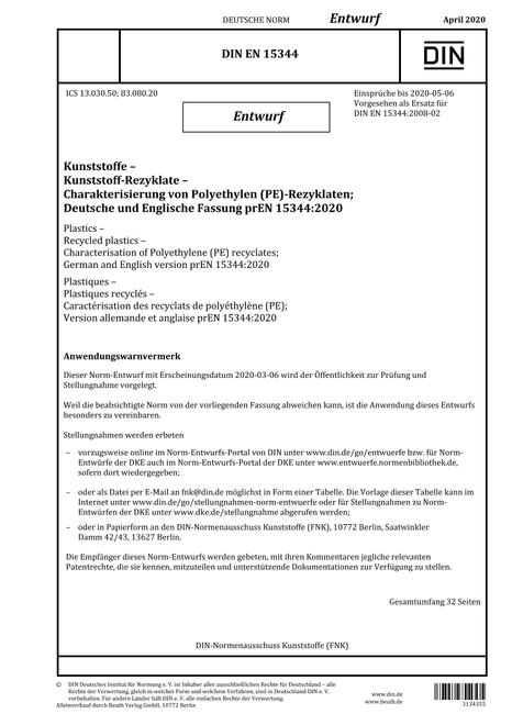 DIN EN 15344 - DRAFT