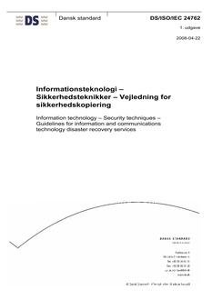 DANSK DS/ISO/IEC 24762
