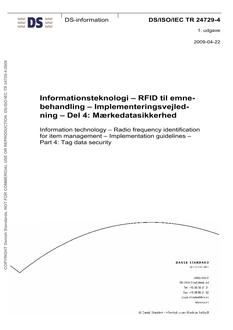 DANSK DS/ISO/IEC TR 24729-4