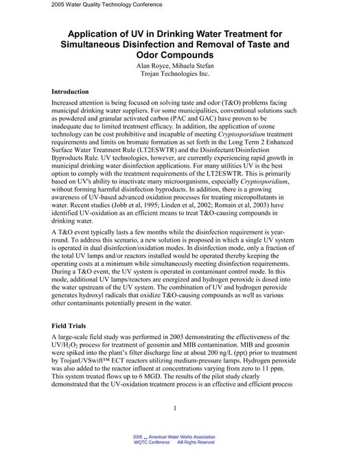 AWWA WQTC62467
