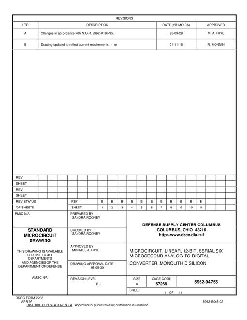 MIL DSCC 5962-94755B